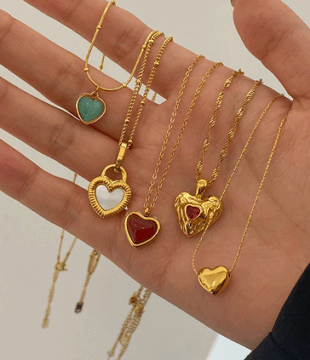 Heart Necklace Set